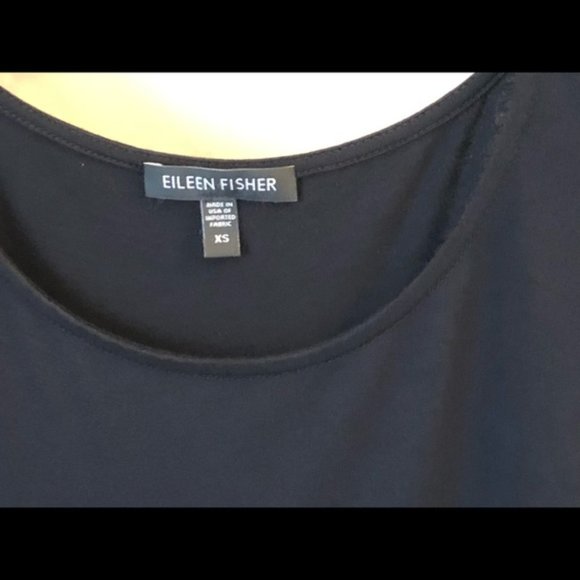 Eileen Fisher black asymmetrical tunic - Picture 5 of 15